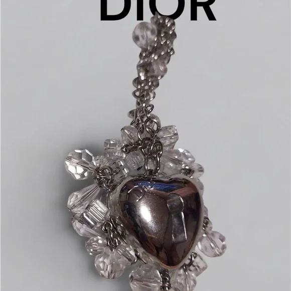 Dior Swarovski Crystal Bracelet Heart Lip Gloss 001 Magical Seduction Bag Charm - Picture 2 of 8